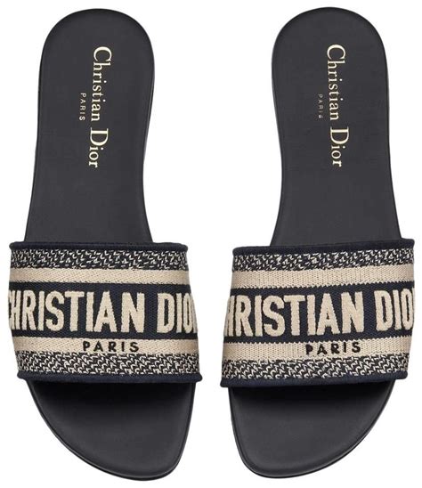 christian dior slip ons|Christian Dior flat slides.